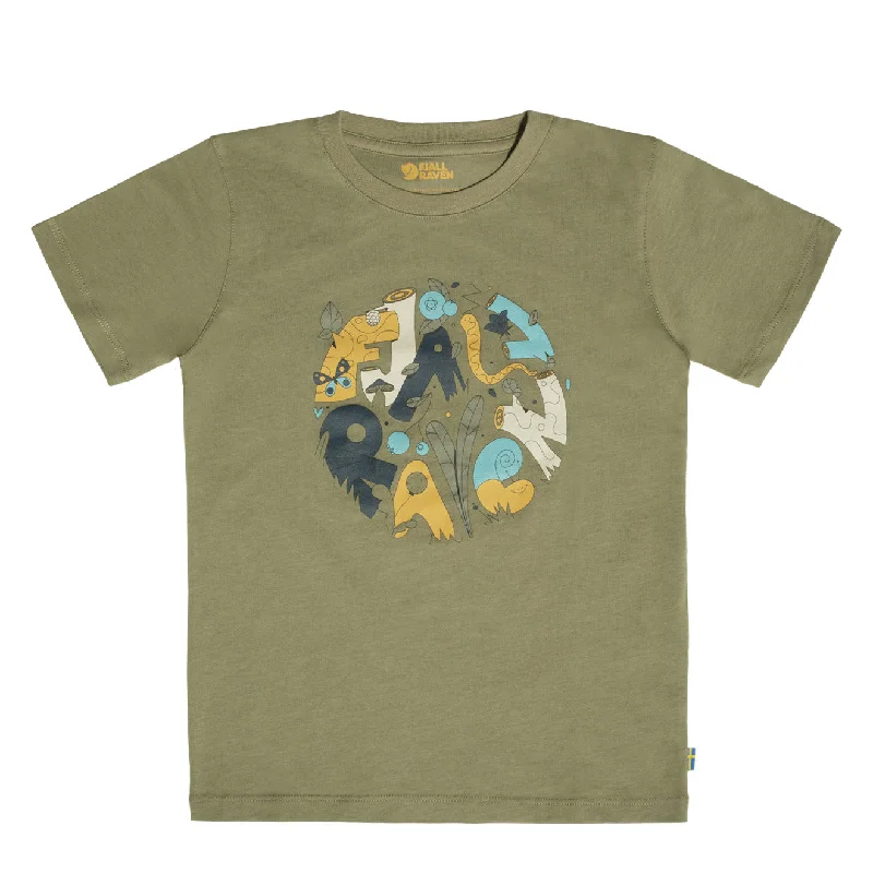 Unbeatable Deal Fjallraven Kids Forest Findings T-Shirt Light Olive