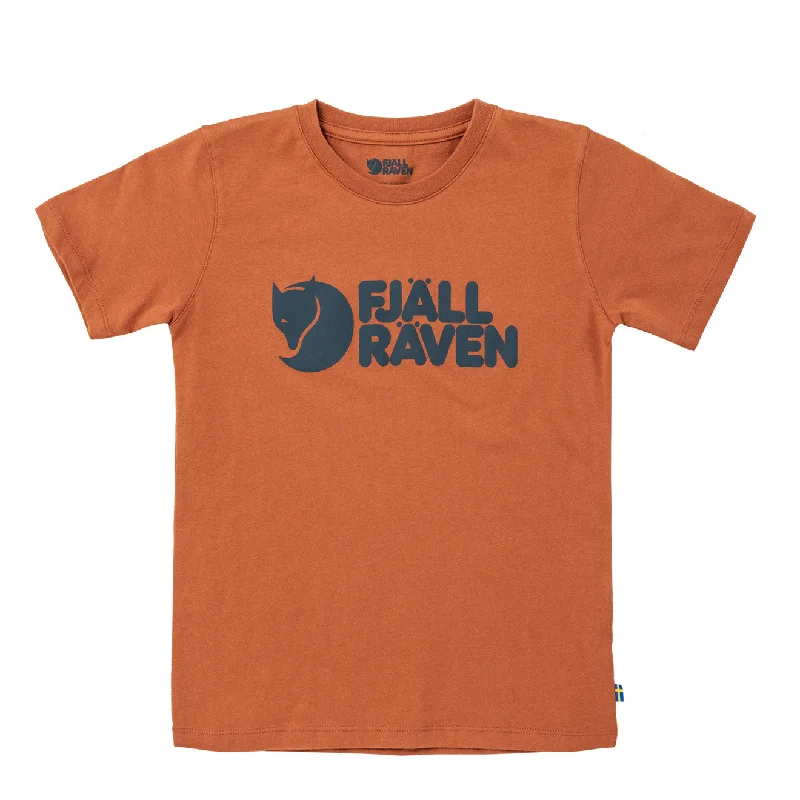 Time-Sensitive Fjallraven Kids Logo T-Shirt Terracotta Brown