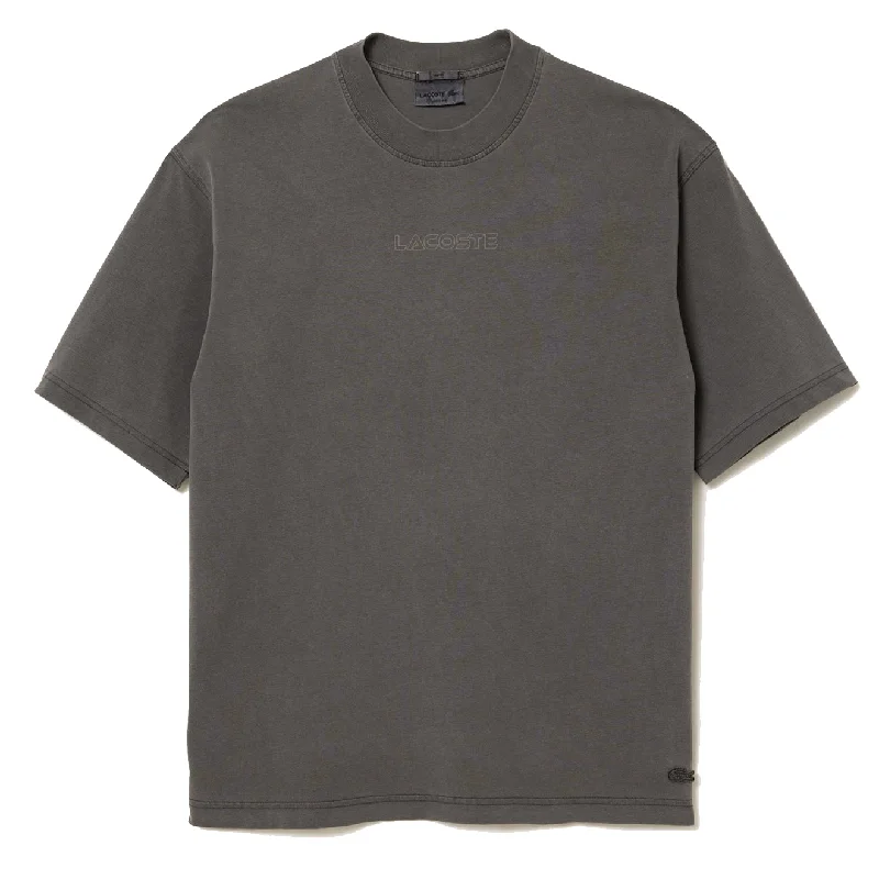 Super Discount Lacoste S/S Loose Fit Cotton Jersey T-Shirt Grey