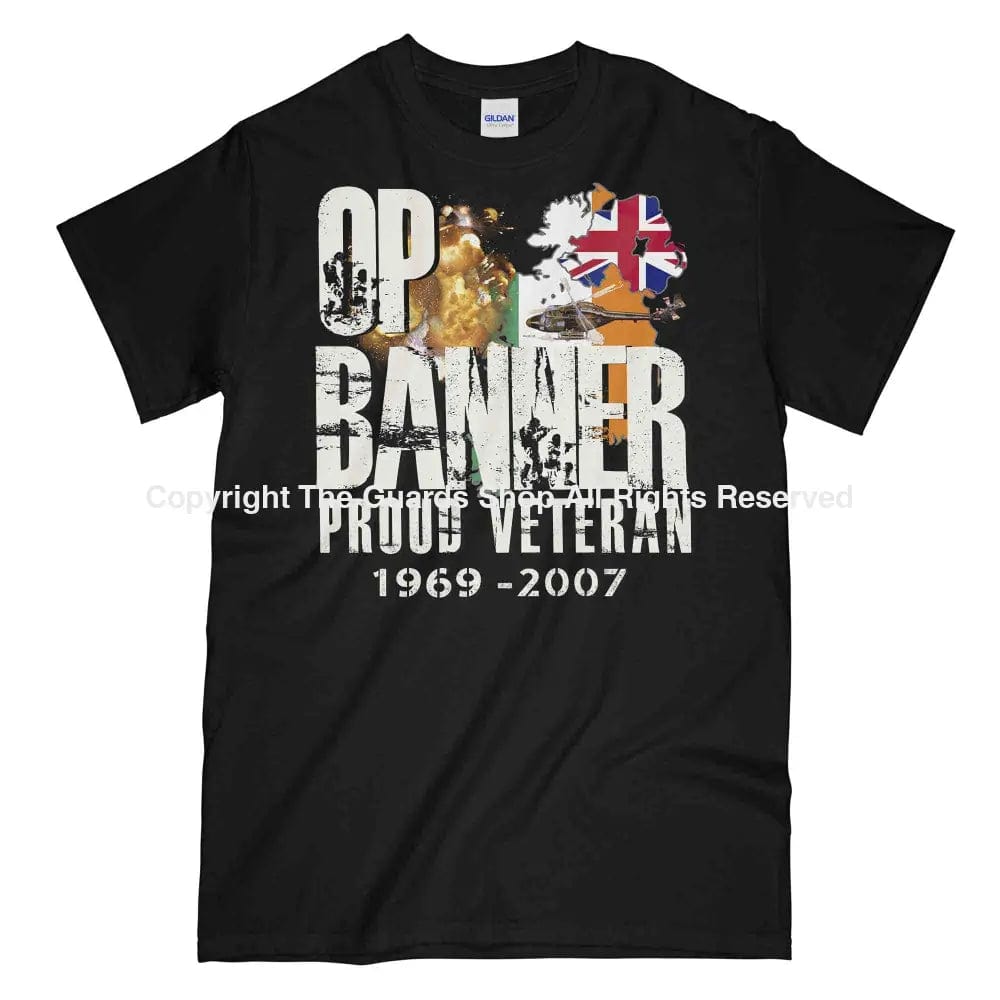 Weekend Steals Await OP BANNER PROUD VETERAN Printed T-Shirt