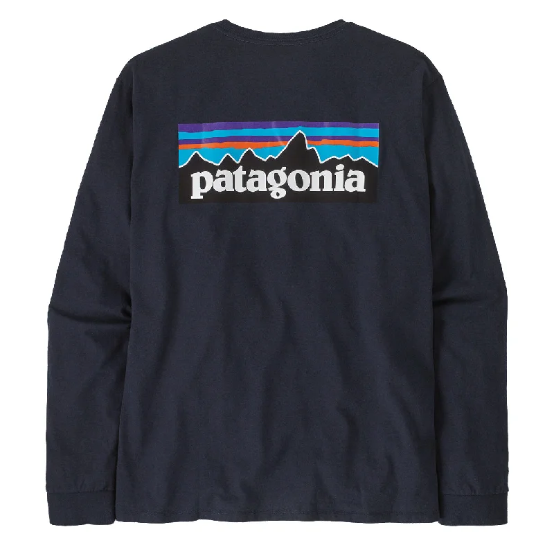 Warehouse Sale Patagonia L/S P-6 Logo Responsibili-Tee New Navy