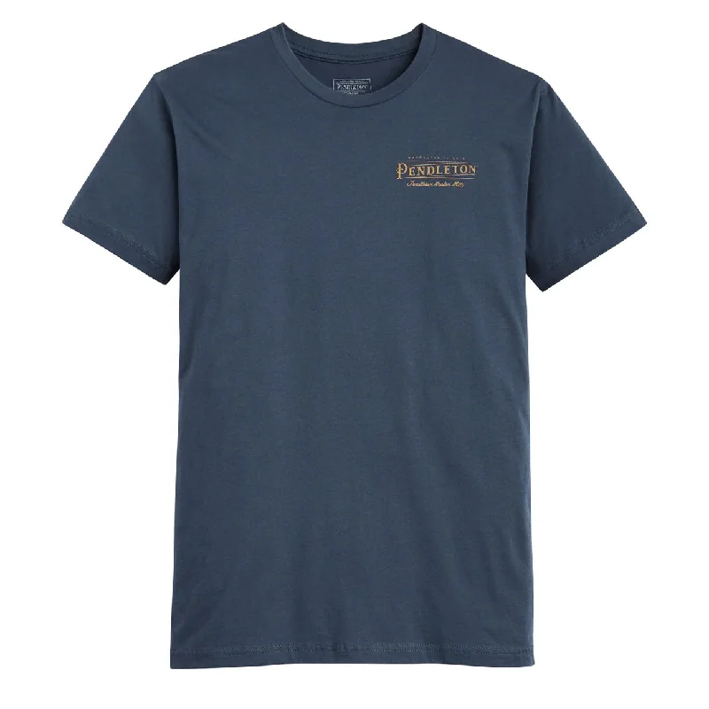Shop Now Pendleton Vintage Logo Graphic Tee Indigo / Gold