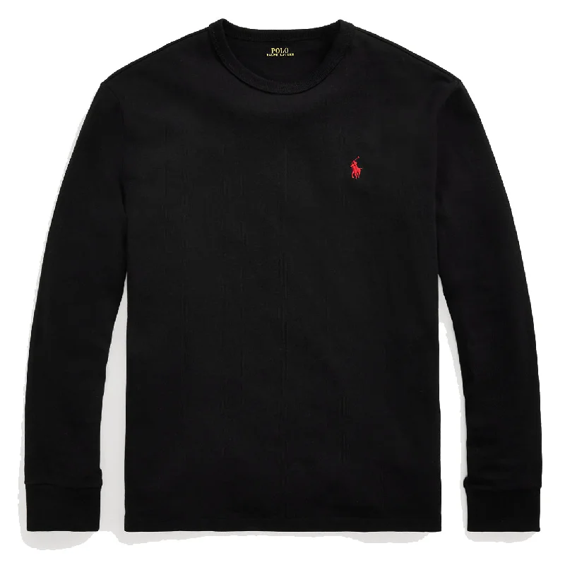 Bargain Blast Polo Ralph Lauren Classic Fit Heavyweight Jersey LS T-Shirt Polo Black