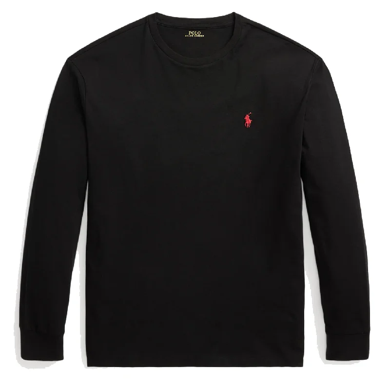 Savings Bonanza Polo Ralph Lauren Classic Fit Jersey LS T-Shirt Polo Black