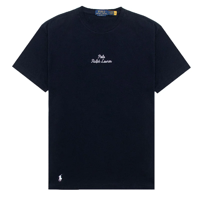 Extra Discount Polo Ralph Lauren Classic Fit Script Logo T-Shirt Aviator Navy