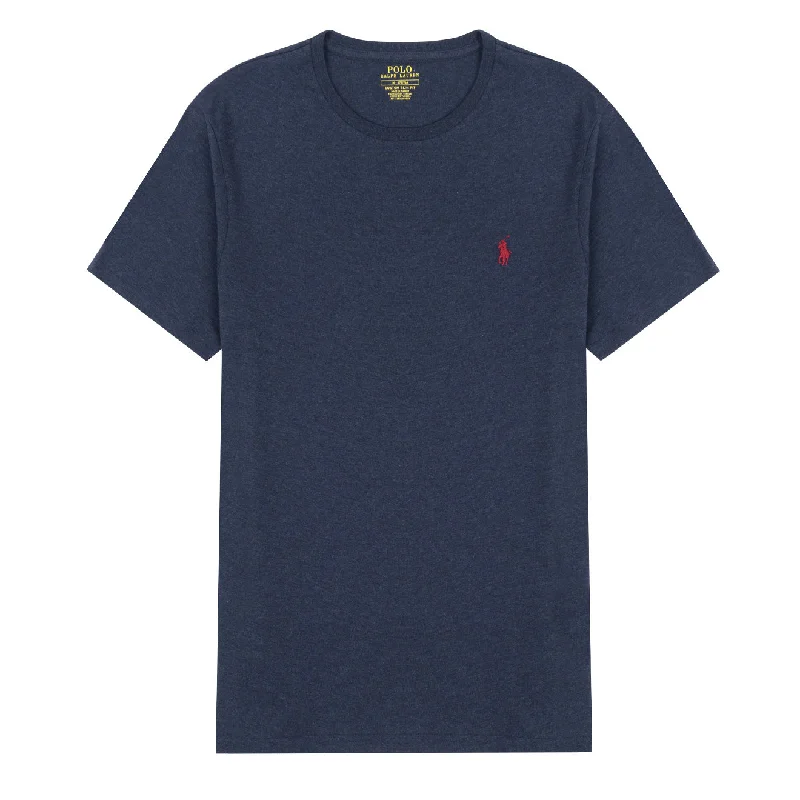 Flash Deals Polo Ralph Lauren Custom Slim Fit Cotton T-Shirt Medieval Blue Heather