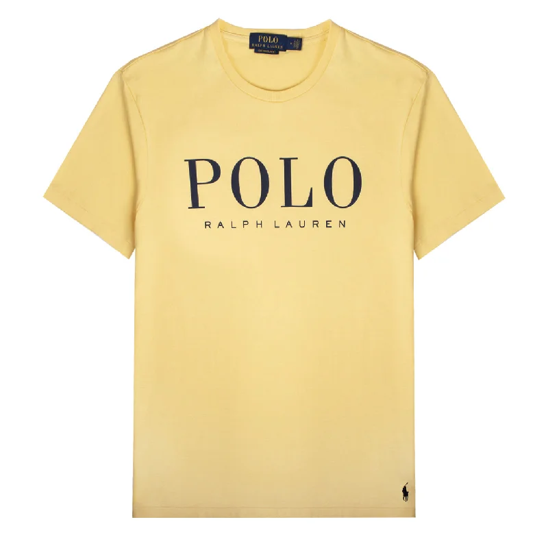 Can't Be Beat Polo Ralph Lauren Custom Slim Fit Logo Jersey T-Shirt Empire Yellow