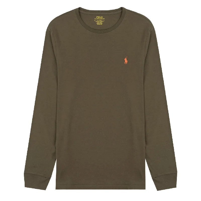 Blowout Deals Polo Ralph Lauren Custom Slim Fit LS T-Shirt Defender Green