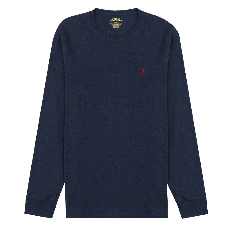 Big Savings Polo Ralph Lauren Custom Slim Fit LS T-Shirt Medieval Blue Heather