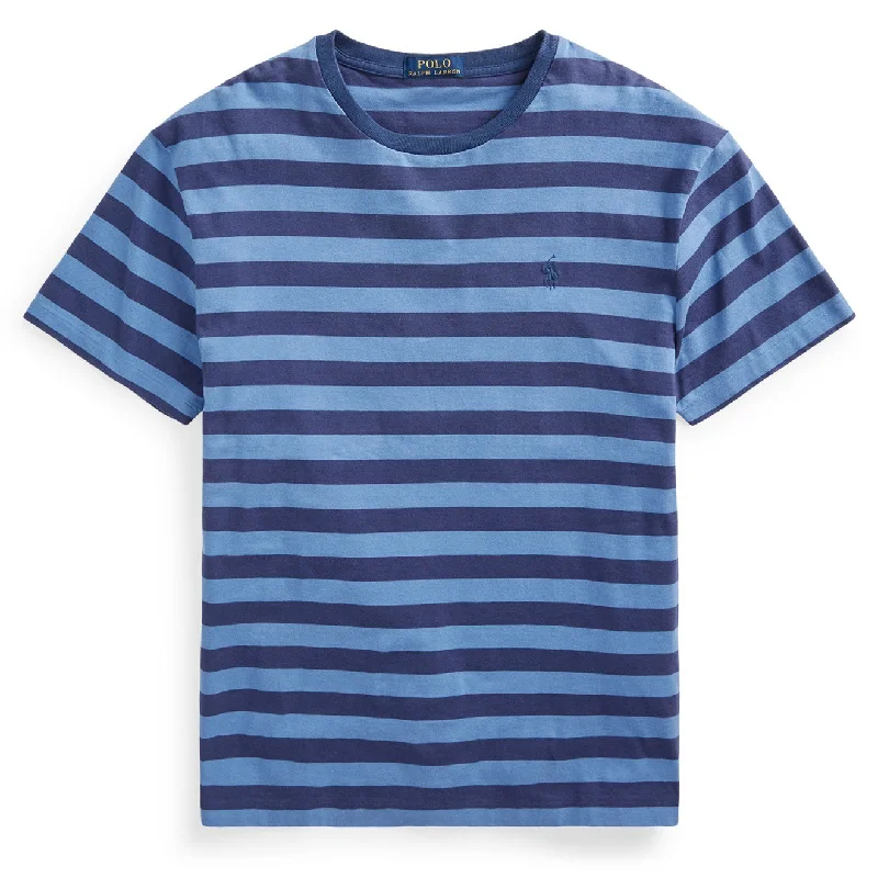 YEAR-End Sale Polo Ralph Lauren Custom Slim Fit Striped T-Shirt Liberty / Light Navy
