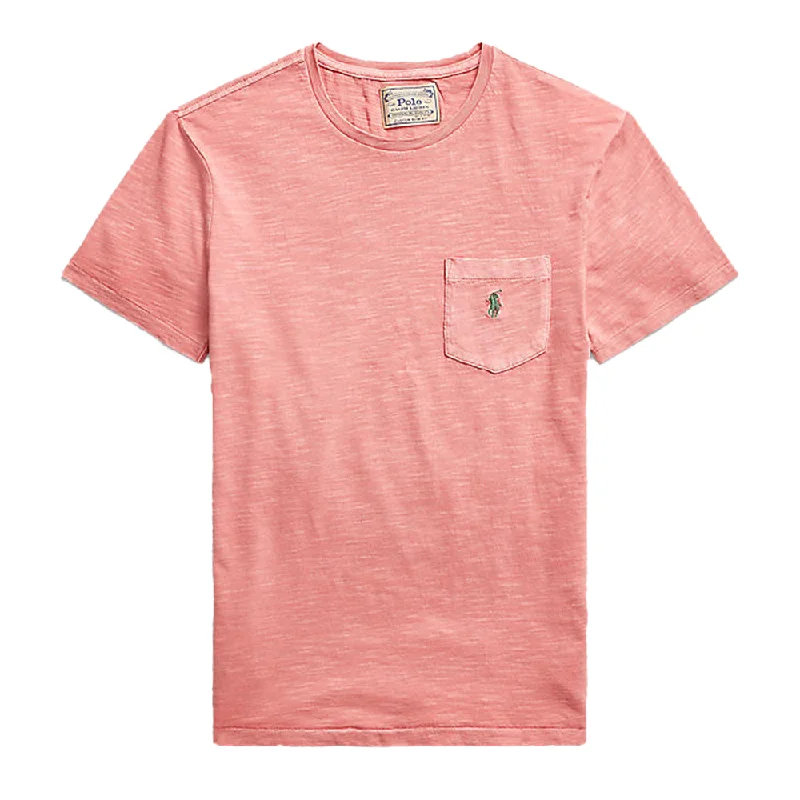 Unmissable Offer Polo Ralph Lauren Pocket Washed T-Shirt Desert Rose