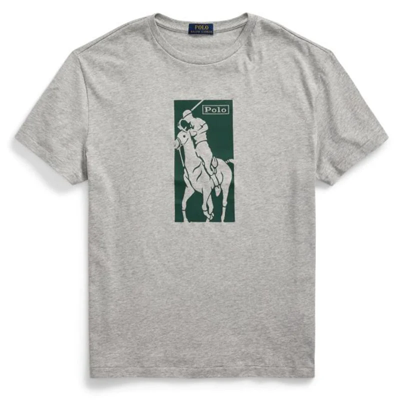 TIME-Limited Offer Polo Ralph Lauren Pony Print T-Shirt Andover Heather