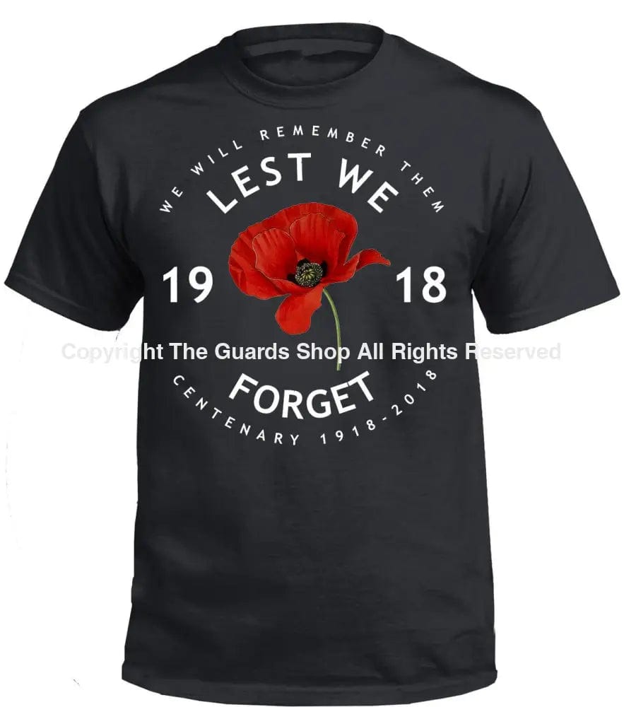 Weekend Discounts to Relish POPPY LEST WE FORGET CENTENARY PRINTED T-SHIRT