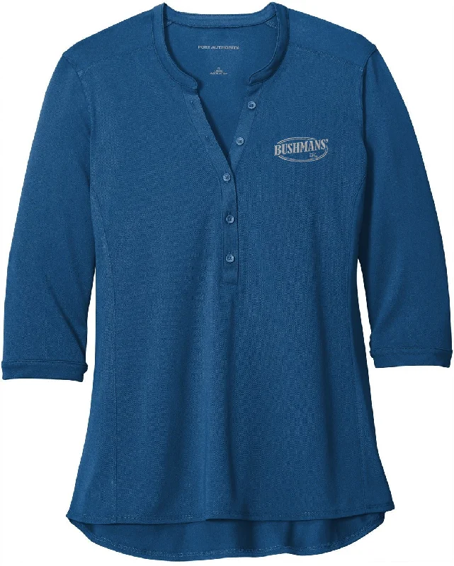 Closeout Port Authority Ladies UV Choice Pique Henley