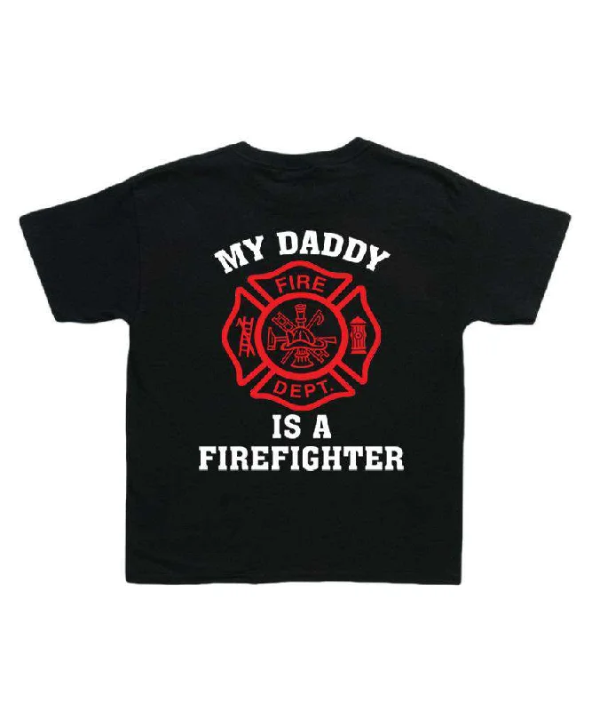Final Markdown "My daddy is a firefighter" Design, Firefighter Kids' T-Shirt