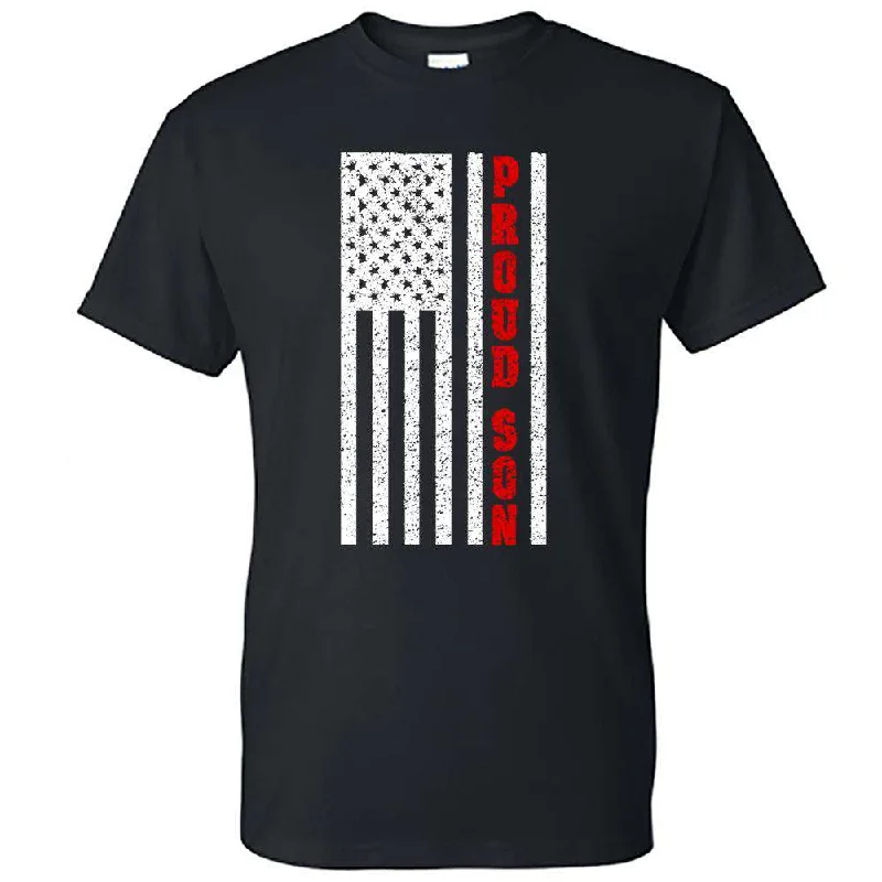 Price Rollback "Proud Son" Design, Thin Red Line Firefighter Shirt