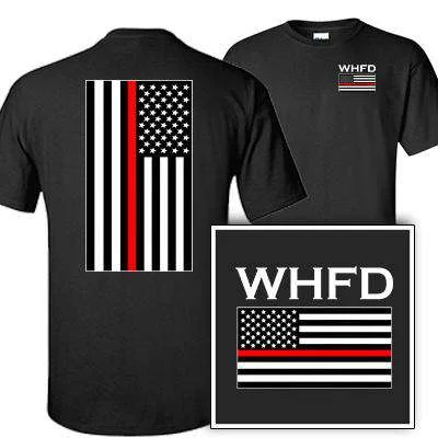 Bonus Savings Red Stripe Flag Design, Thin Red Line Firefighter Shirt