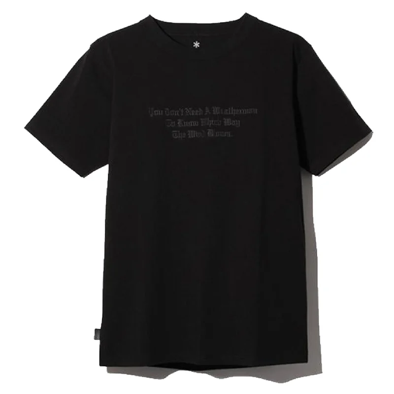 Midnight Sale Snow Peak Typographical T-Shirt 4 Black