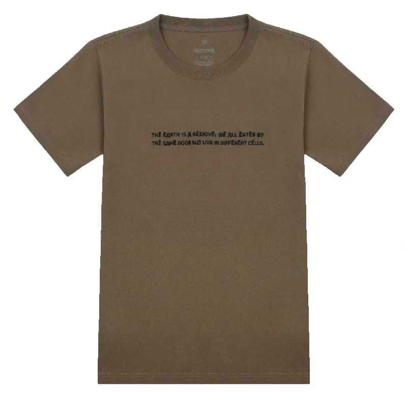 Super Deal Snow Peak Typography Tee Brown
