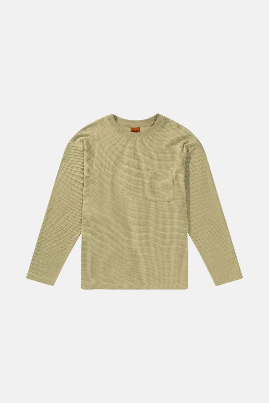 Bonus Savings Vintage Waffle Ls T-Shirt Fatigue