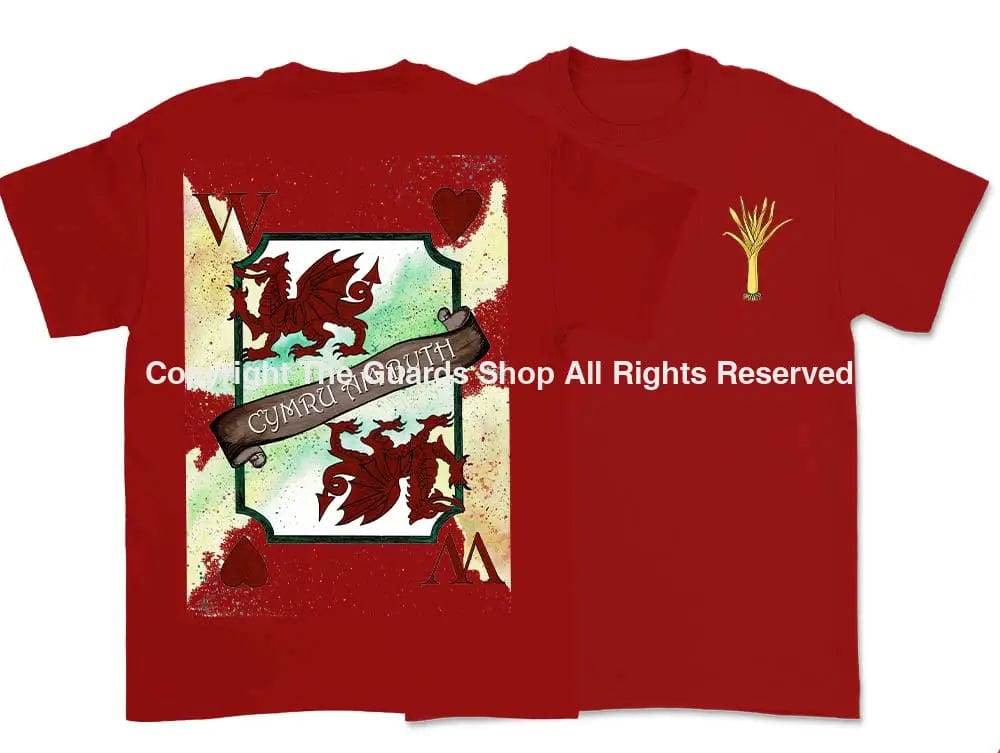 Weekend Specials to Indulge In WELSH GUARDS Wales Forever Playing Card Art Double Side Printed T-Shirt